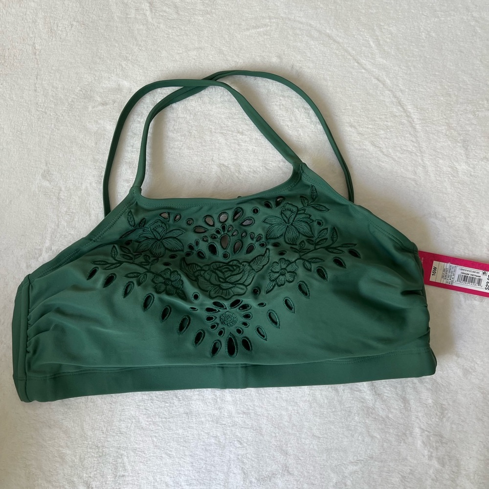 Green Bikini Top (Size 16W)
